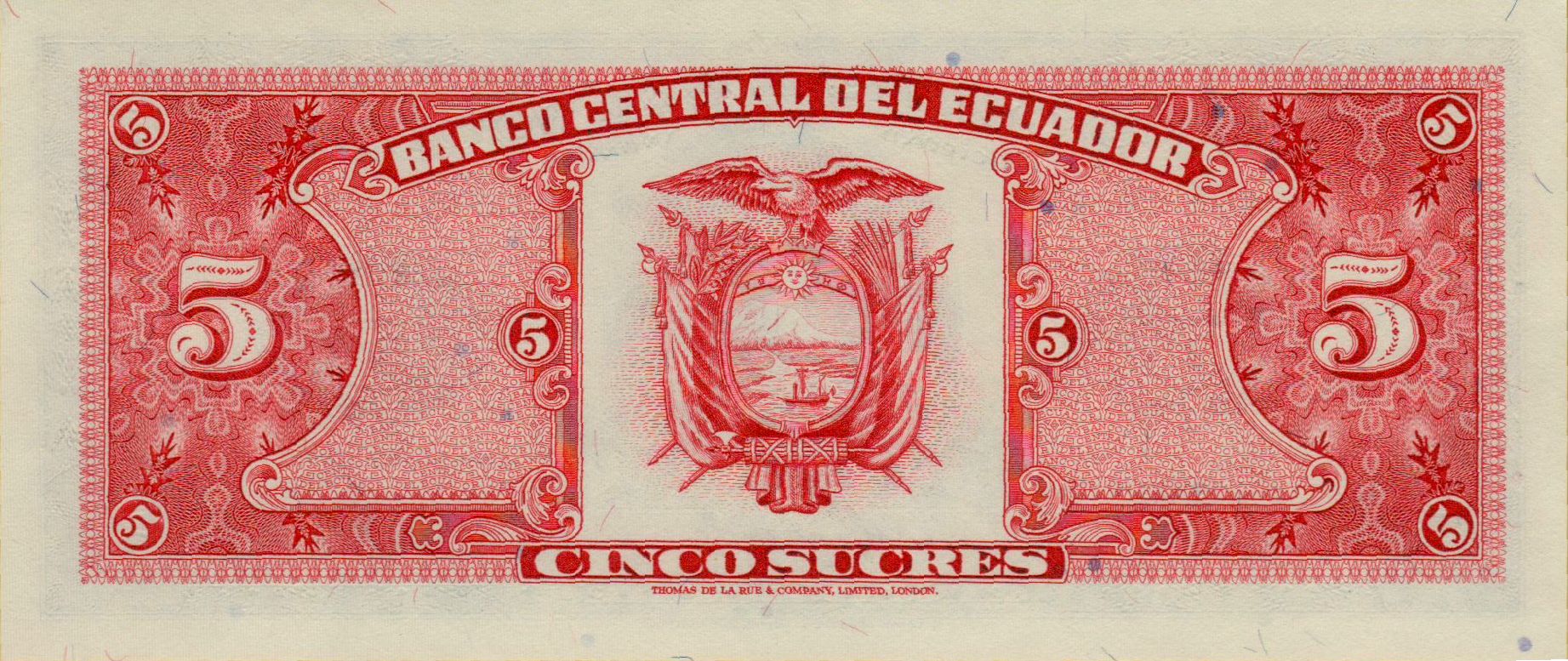 Ecuador 5 1988 UNC P-113/d-IB